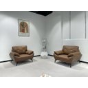 Ver imagem 3 de Sc-9907 Conjunto Internacional Sofá 1,93m com 2 Poltronas Caramelo Material Ecológico Sala Tv Design