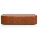 Ver imagem 4 de Cabeceira Cama Box King 195cm Lanna com Puff Recamier Doha W01 Couríssimo Camel - Lyam Decor