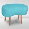 Puff Orgânico Curvo Decorativo Feijão Sala Luxo Tecido Suede:azul - 3