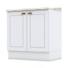 Balcão 2 Portas 80 Cm Americana Branco com Tampo Calcare – Henn - 1