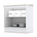 Ver imagem 2 de Balcão 2 Portas 80 Cm Americana Branco com Tampo Calcare – Henn