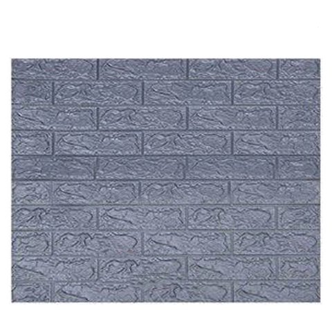 Kit 10 Un/ Espuma 3d - Tijolo Rústico - Cinza Prateado