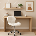 Ver imagem 2 de Cadeira de Escritório Giratória Modelo Secretária em Couro Sintético