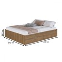 Ver imagem 4 de Cama Casal Tókio com 4 Portas Mel - Art In Móveis