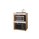 Ver imagem 3 de Balcão Adriana para Cooktop 4 ou 5 Bocas Amêndoa/branco - Ajl Móveis