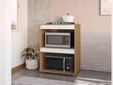 Ver imagem 4 de Balcão Adriana para Cooktop 4 ou 5 Bocas Amêndoa/branco - Ajl Móveis