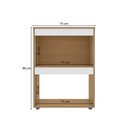 Ver imagem 2 de Balcão Adriana para Cooktop 4 ou 5 Bocas Amêndoa/branco - Ajl Móveis