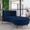Ver imagem 6 de Sofá Chaise Longue Living Lucca Direito D02 Veludo Azul Marinho C-304
