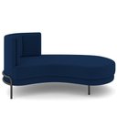 Ver imagem 2 de Sofá Chaise Longue Living Lucca Direito D02 Veludo Azul Marinho C-304