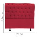 Ver imagem 3 de Cabeceira Estofada Cama Box King 195cm París Veludo Vermelho- Mabe Magazine
