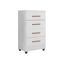 Ver imagem 1 de Cômoda Lite 4 Gavetas Branco Brilho – Móveis Leão