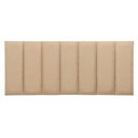 Ver imagem 2 de Cabeceira Casal Linho Bege Placa Modulada Estofada Ripada Adesiva