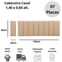 Ver imagem 5 de Cabeceira Casal Linho Bege Placa Modulada Estofada Ripada Adesiva