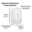 Ver imagem 2 de Dispenser Sabonete Espuma P/ Refil Invoq Comp. Branca