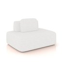 Ver imagem 5 de Sofá 4 Lugares Orgânico com Chaise e 3 Módulos Berlim bouclê Grafite/off White K01 - D’Rossi