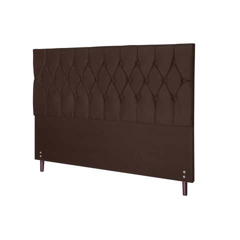 Cabeceira Madri Marrom Estofada para Cama Box Casal Queen Size 164cm Quarto Luxo Jbe Móveis