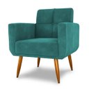 Ver imagem 2 de Poltrona Decorativa Havana Veludo Verde Menta E437 - Matrix