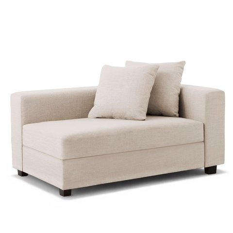 Recamier Divã Aspen 1,40m Linho Bege - Inova Decorações 