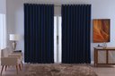 Ver imagem 1 de Cortina para Sala Quarto Blackout Tecido 5,00x2,80 Ellegance:azul Escuro