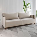 Ver imagem 1 de Sofá 3 Lugares Living Linho Bronze Durango - Viero Móveis