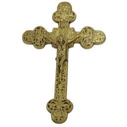 Crucifixo Trino de Parede em Latão 100% Reciclado SAT Dourado de Parede - 1