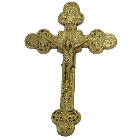 Crucifixo Trino de Parede em Latão 100% Reciclado SAT Dourado de Parede