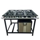 Ver imagem 2 de Fogão Baixa Pressão 6 Bocas Alcazon com Forno 75 Litros Tampa Inox Acz-005+aczf-003