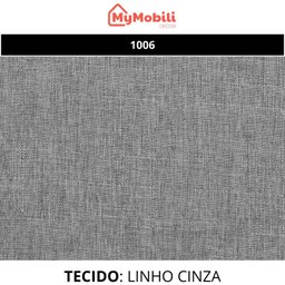 Kit Poltrona Amamentação Balanço e Puff Linho Quarto Bebê:cadeira Alta Linho Cinza - 4