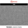 Kit Poltrona Amamentação Balanço e Puff Linho Quarto Bebê:cadeira Alta Linho Cinza - 4