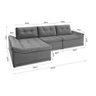Sofá Milos Chaise e 4 Lugares 3,25m - 2