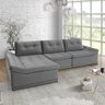 Sofá Milos Chaise e 4 Lugares 3,25m - 1