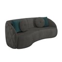 Ver imagem 1 de Sofá 3 Lugares para Sala Living Olimpo 288 Cm M03 Veludo Cinza Escuro Lyam Decor