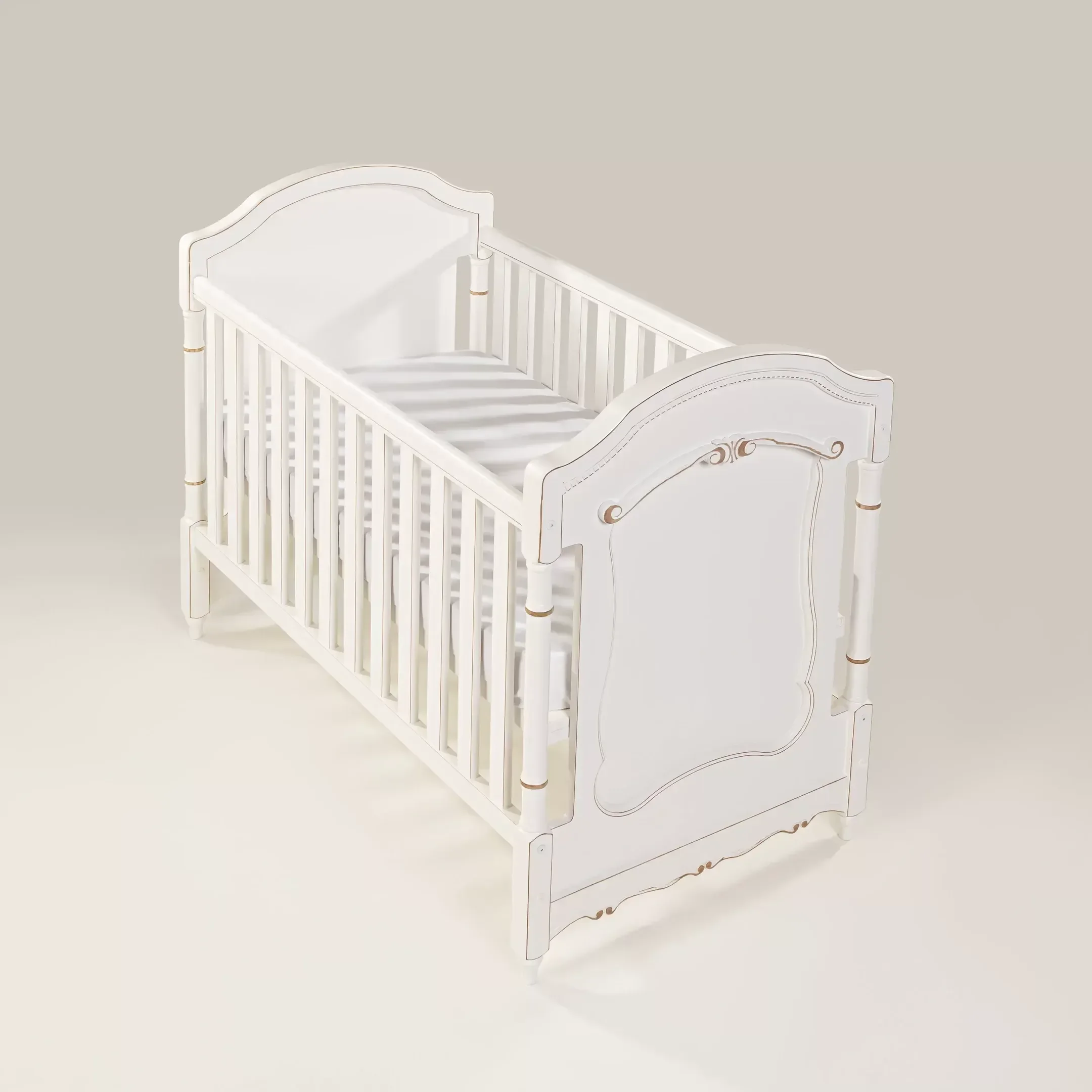 Ver imagem 1 de Berço Lilie Clássico | Americano 2 em 1 | Branco Provençal