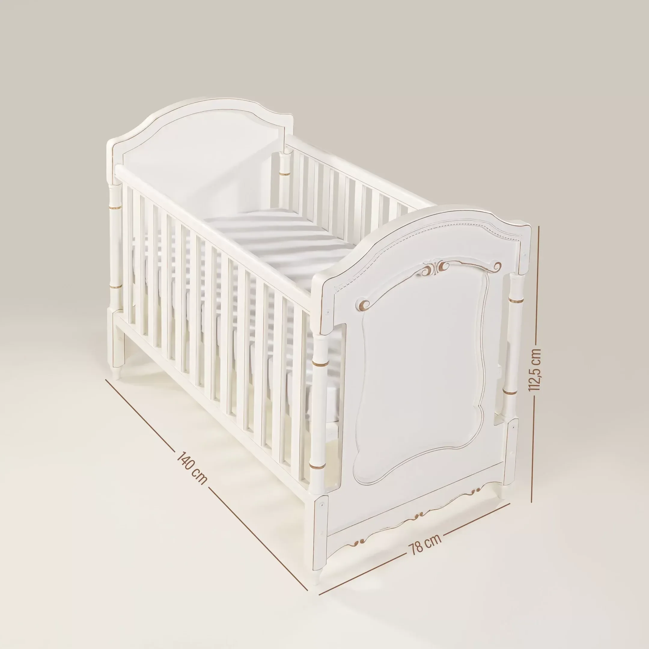 Ver imagem 4 de Berço Lilie Clássico | Americano 2 em 1 | Branco Provençal