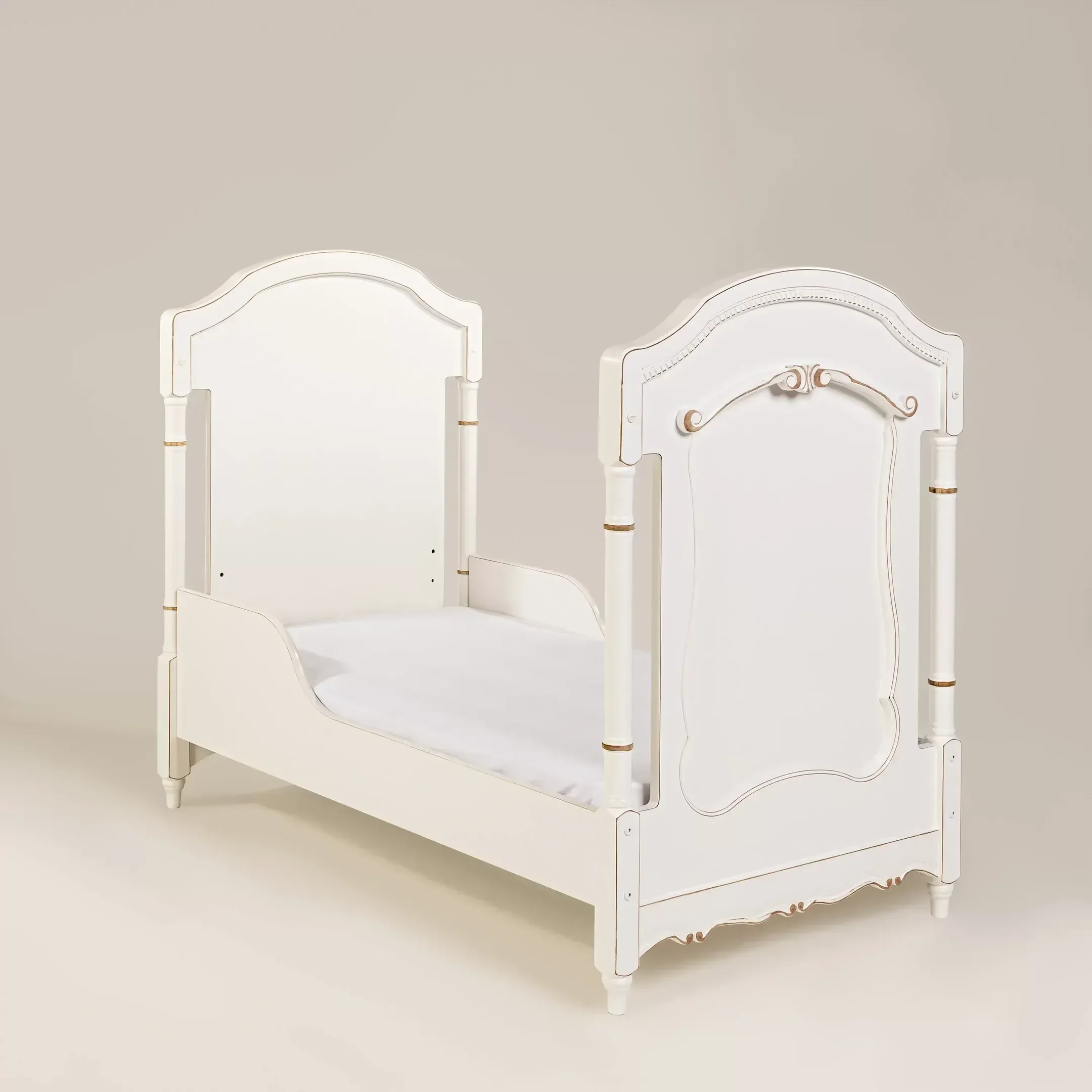 Ver imagem 6 de Berço Lilie Clássico | Americano 2 em 1 | Branco Provençal