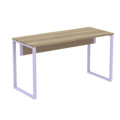 Mesa Escritório P25 Tub Pandin 170 Cm (larg) X 70 Cm (prof) Tampo Mdp Noce Pé Aço Tubular Lilás