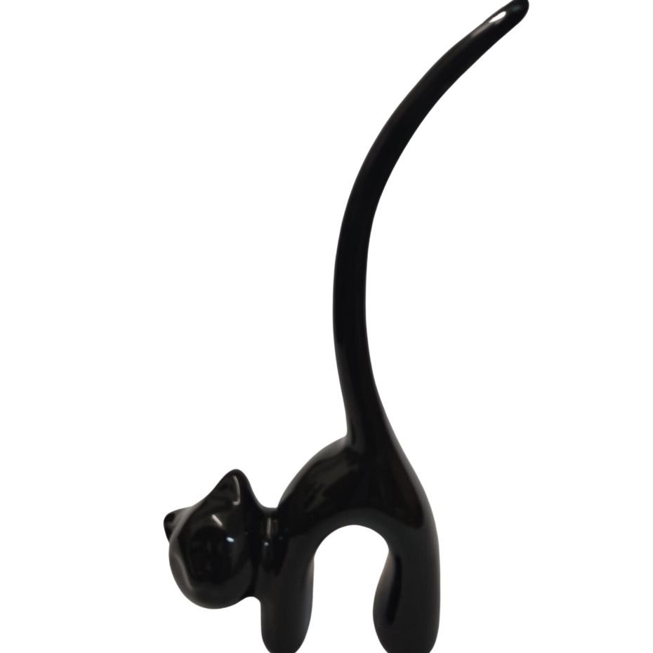 Ver imagem 4 de Gato Porta Anel Cerâmica:branco