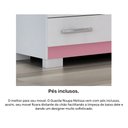 Ver imagem 5 de Guarda roupa solteiro com Espelho 2 portas 4 gavetas Melissa ACP Móveis Branco/Rosa ACP MÓVEIS