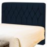 Cabeceira Casal Estofada Istambul com Capitonê Azul Marinho - 1