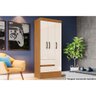 Guarda Roupa Casal 3 Portas e 2 Gavetas Briz Bs05 Nature/off White - Henn - 1
