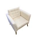 Ver imagem 3 de Poltrona e Decorativa Phoenix Linho Creme Rec Estofados