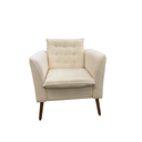 Ver imagem 1 de Poltrona e Decorativa Phoenix Linho Creme Rec Estofados