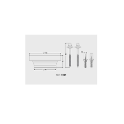 Anel De Vedação Com Guia E Parafuso P/ Vaso Sanitário Censi - 2