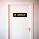 Ver imagem 2 de Placa Acrílica Sinalizadora de Banheiro Feminino Decorativa