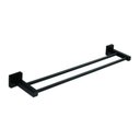Ver imagem 1 de Porta Toalha Linear Duplo Cubit Preto Matte Meber