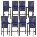 Ver imagem 1 de 8 Banqueta em Alumínio Roma Marrom Corda Náutica Tecido 10