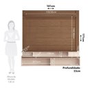 Ver imagem 3 de Painel Home para TV até 65 Polegadas 171x181cm com 2 Portas Canelado Giges Espresso Móveis