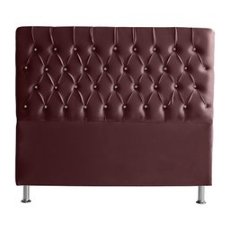 Kit Estrela Cabeceira de Cama Box Solteiro 90 cm + Calçadeira Baú Vermelho Vinho Dimazza Móveis Kit  - 3