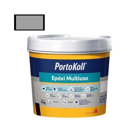 Rejunte Multiuso Epóxi 1kg Porto Koll Grafite