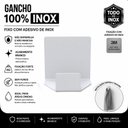 Ver imagem 2 de Gancho de Parede Branco Cabide Adesivo 3m Autocolante F.Df